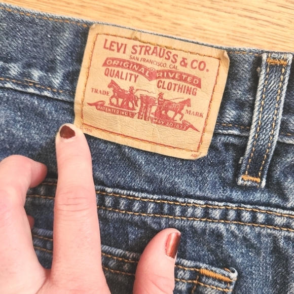 EUC Vintage 00's Levi's 550 Relaxed Tapered Jeans, Size 14S/Modern Size 10 - Picture 7 of 9